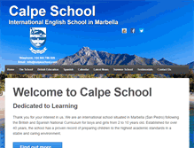 Tablet Screenshot of calpeschool.com